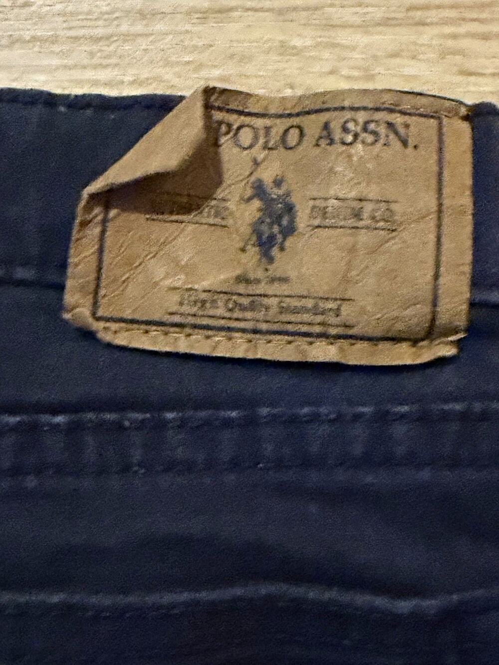 U.S. Polo Assn. Men’s Straight Leg Black Denim Jeans 5-Pocket Button Logo